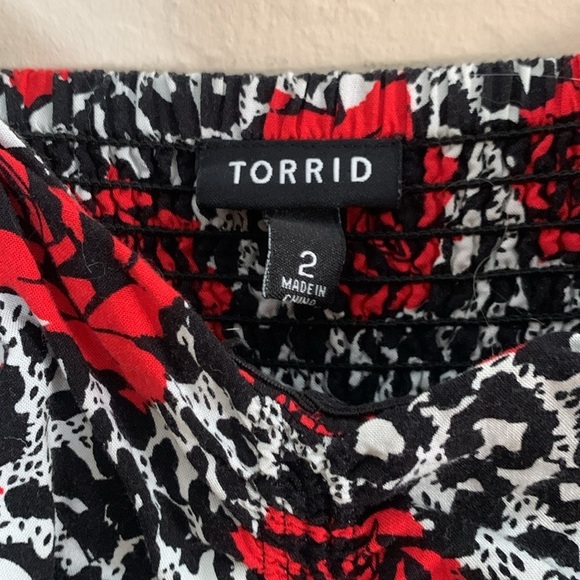 Torrid Skater Dress Roses and Leopard Print Size 2X - Picture 6 of 8